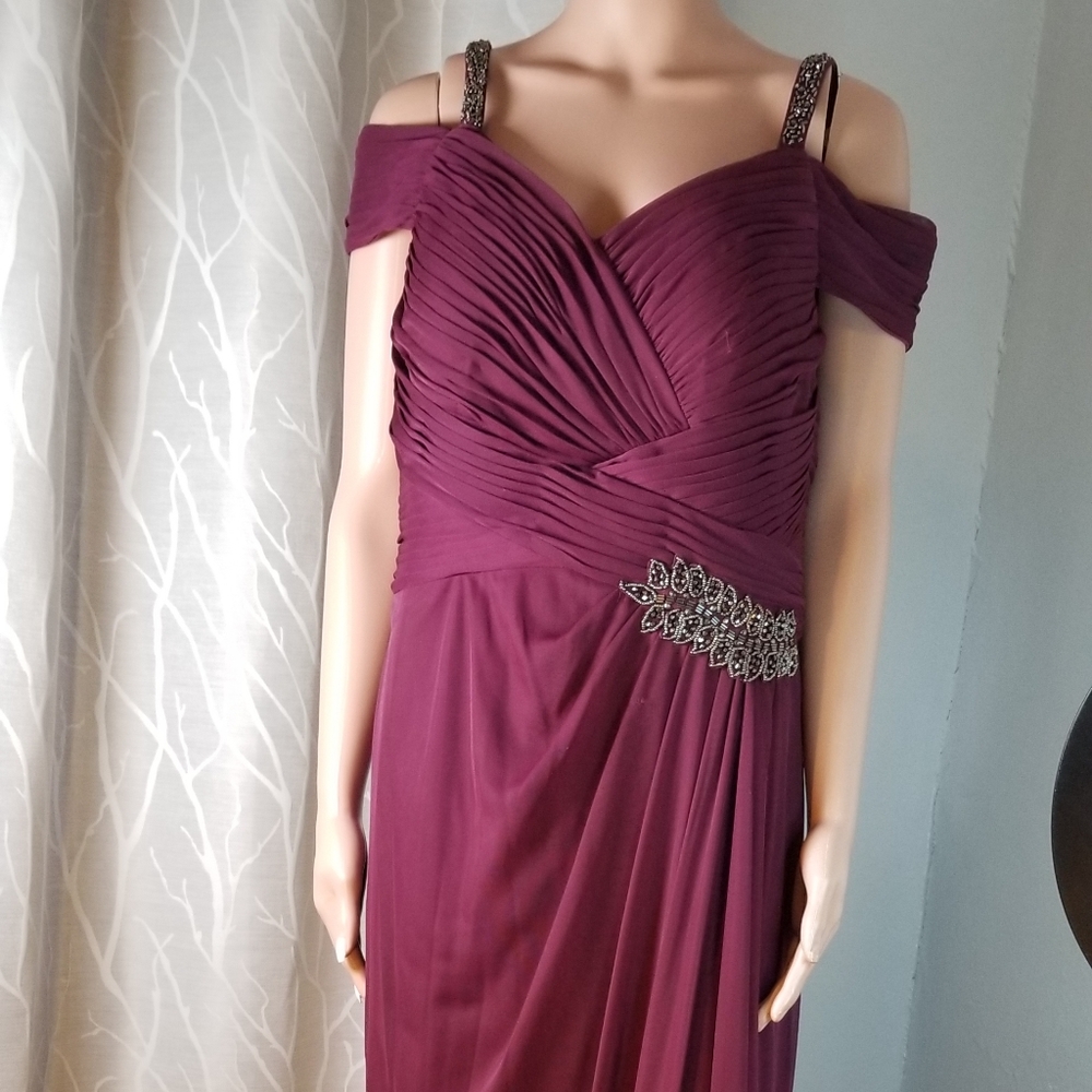 Used Maxi party dress plum color